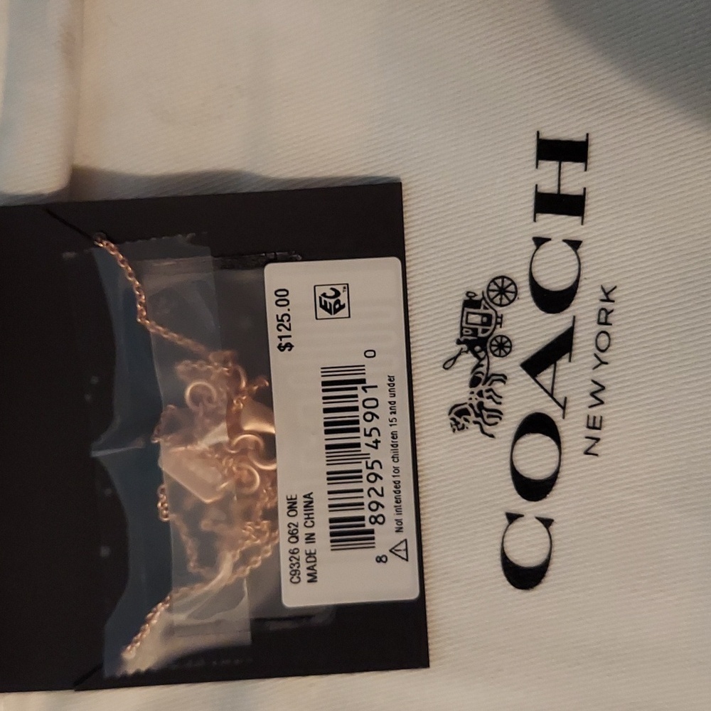 Coach Rose Gold Halo Pendant Necklace - Picture 4 of 4